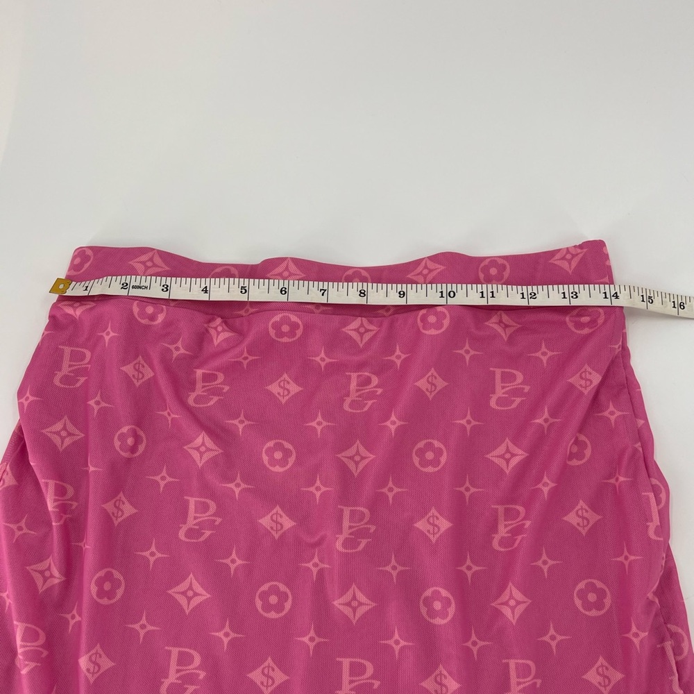 Dolls kill monogram crop top tank mini skirt set new large - Picture 9 of 13